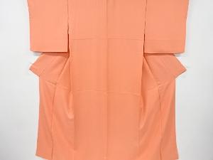 織柄一つ紋色無地着物